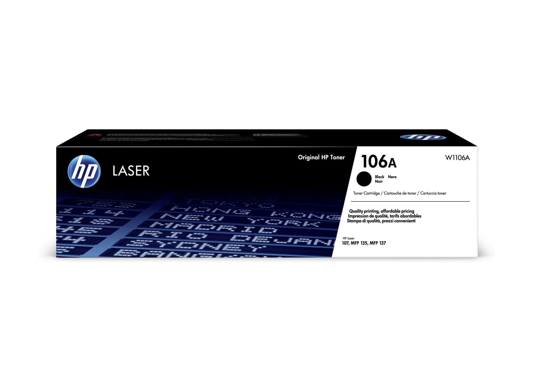 HP 106A Original Laser Toner Cartridge - Black (W1106A)