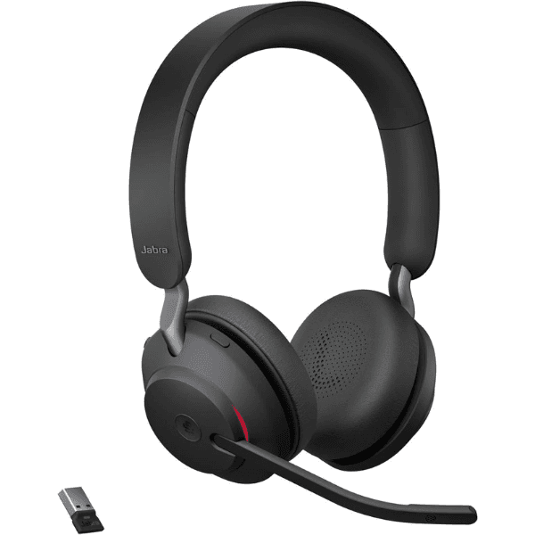 Jabra Evolve2 65 UC Wireless Stereo Headphones - Bluetooth, 40mm Speakers, Black