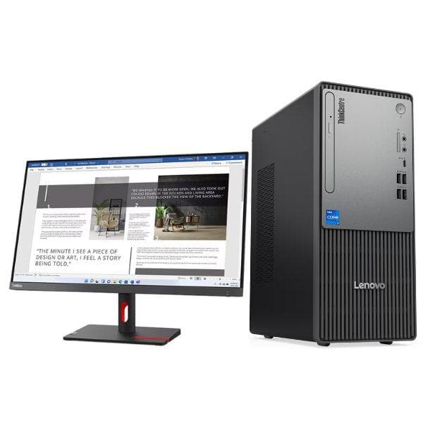 Lenovo ThinkCentre Neo 50t G6 Intel Core Ultra 5 225 8GB RAM 512GB SSD Desktop PC with 21.5" Monitor Black