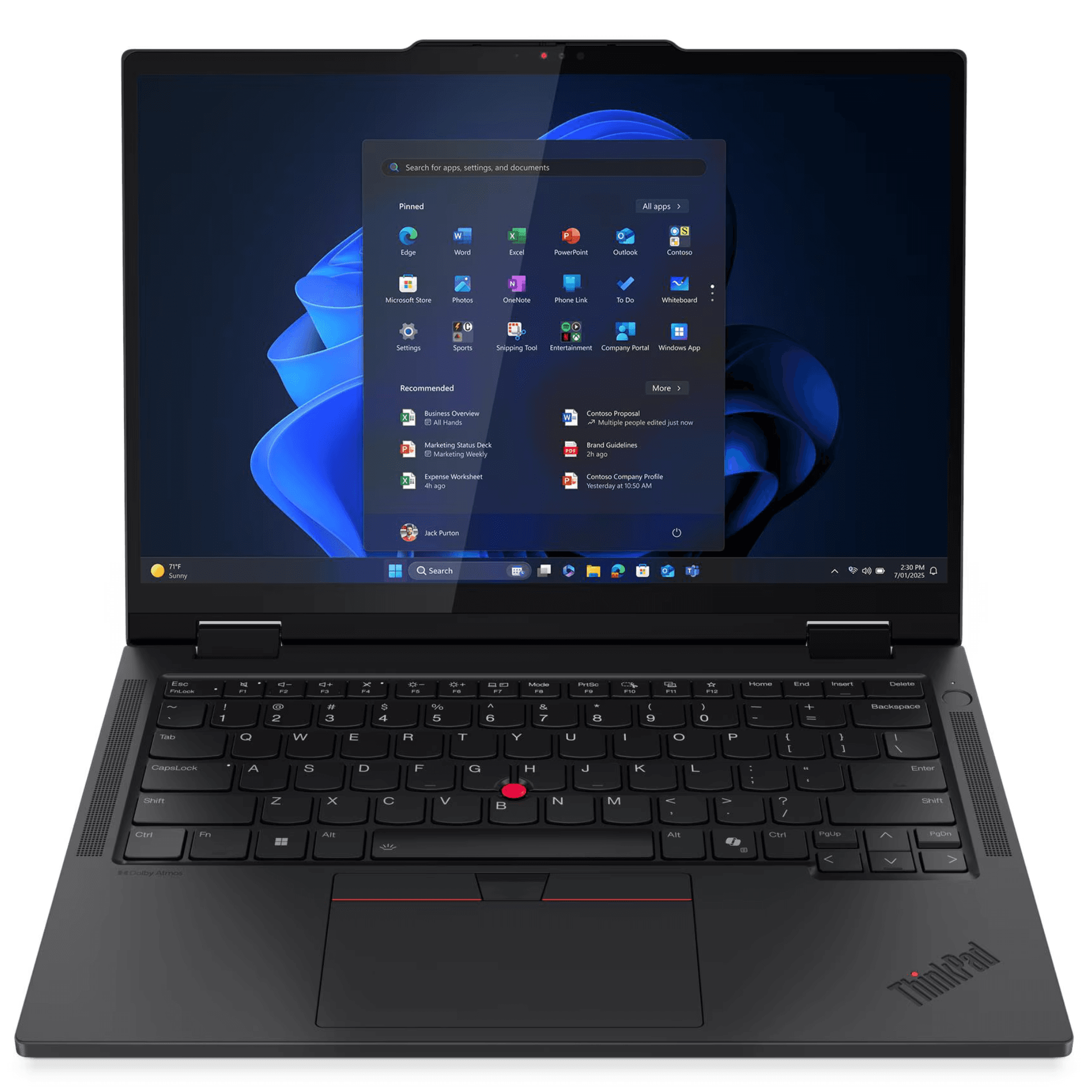 Lenovo ThinkPad T14s Gen 1 2-in-1 Laptop Intel Core Ultra 7 32GB RAM 1TB SSD Eclipse Black