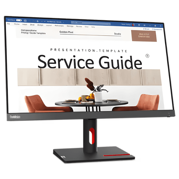 Lenovo ThinkVision S24i‑30 24" FHD (1920×1080) IPS Monitor, 100Hz Refresh Rate, 4ms Response, 250‑nit Brightness, 99% sRGB, HDMI & VGA Ports