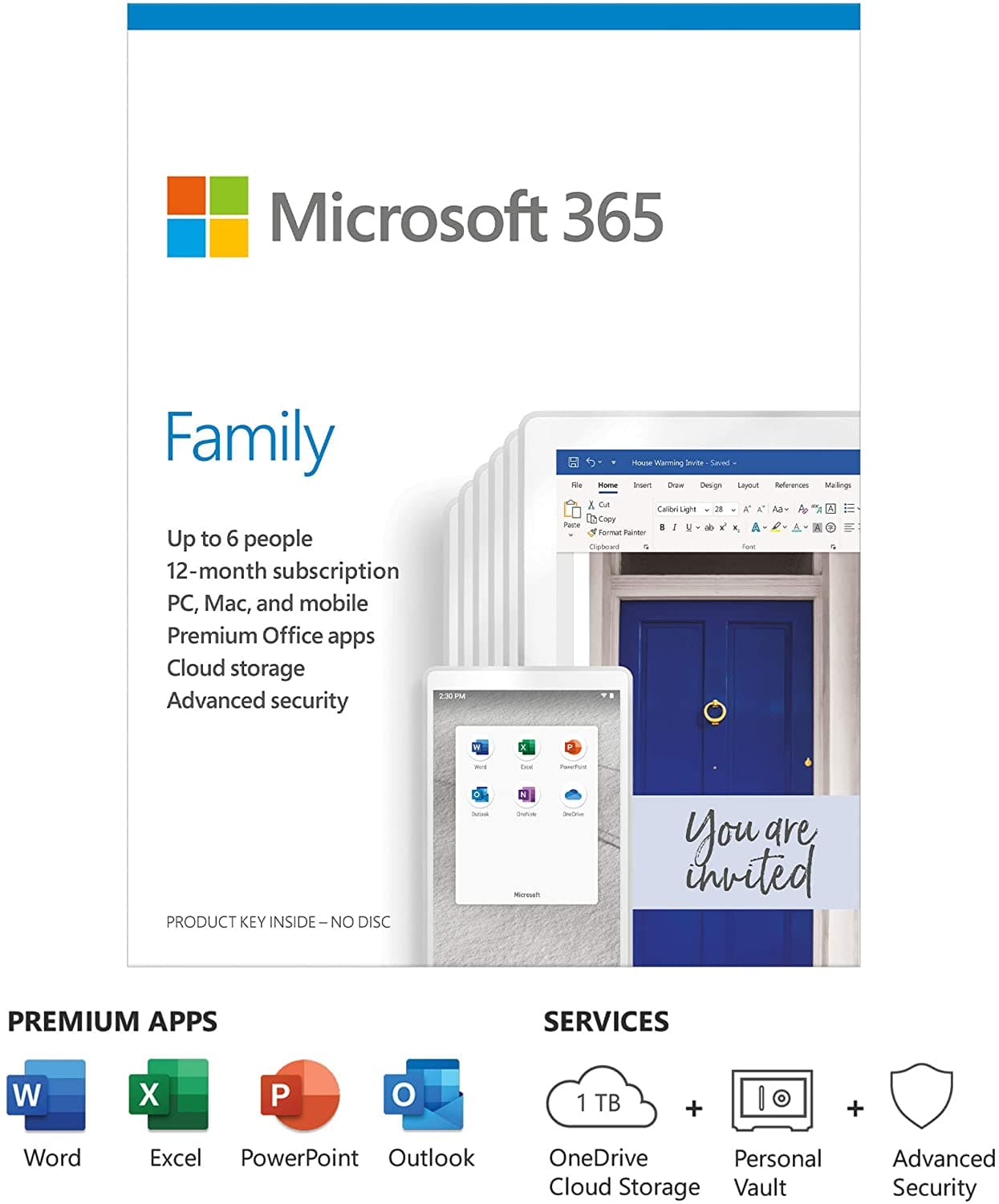 Microsoft 365 Family 1-Year Subscription for 6 Users | Africa Only