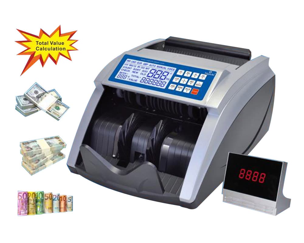 Nigachi NC-35 Money Counting Machine with UV/MG Counterfeit Detection, 1000 Notes/Min